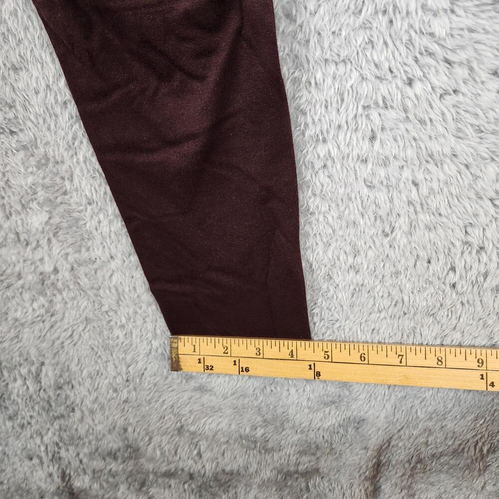 Vintage 90s Leggings Womens Small Tall Brown High Rise Stretch Ankle USA Retro - Picture 8 of 13